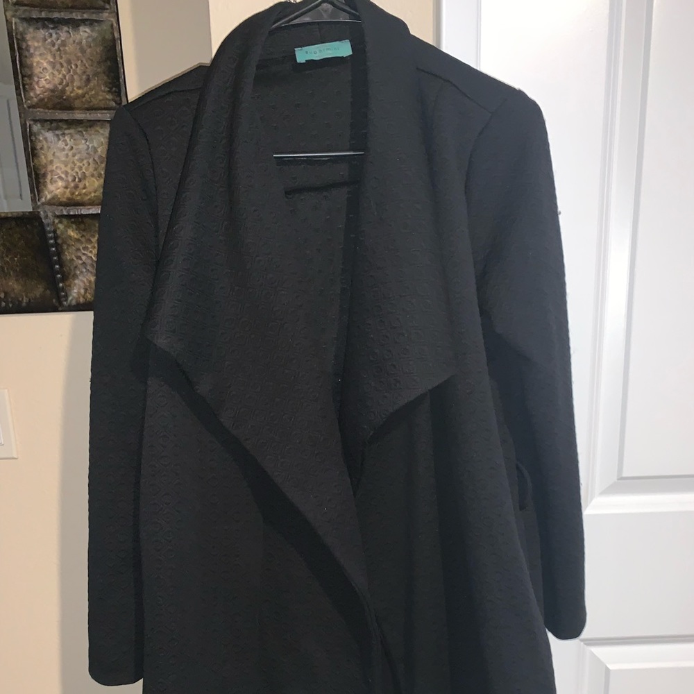 Black trench-like coat
